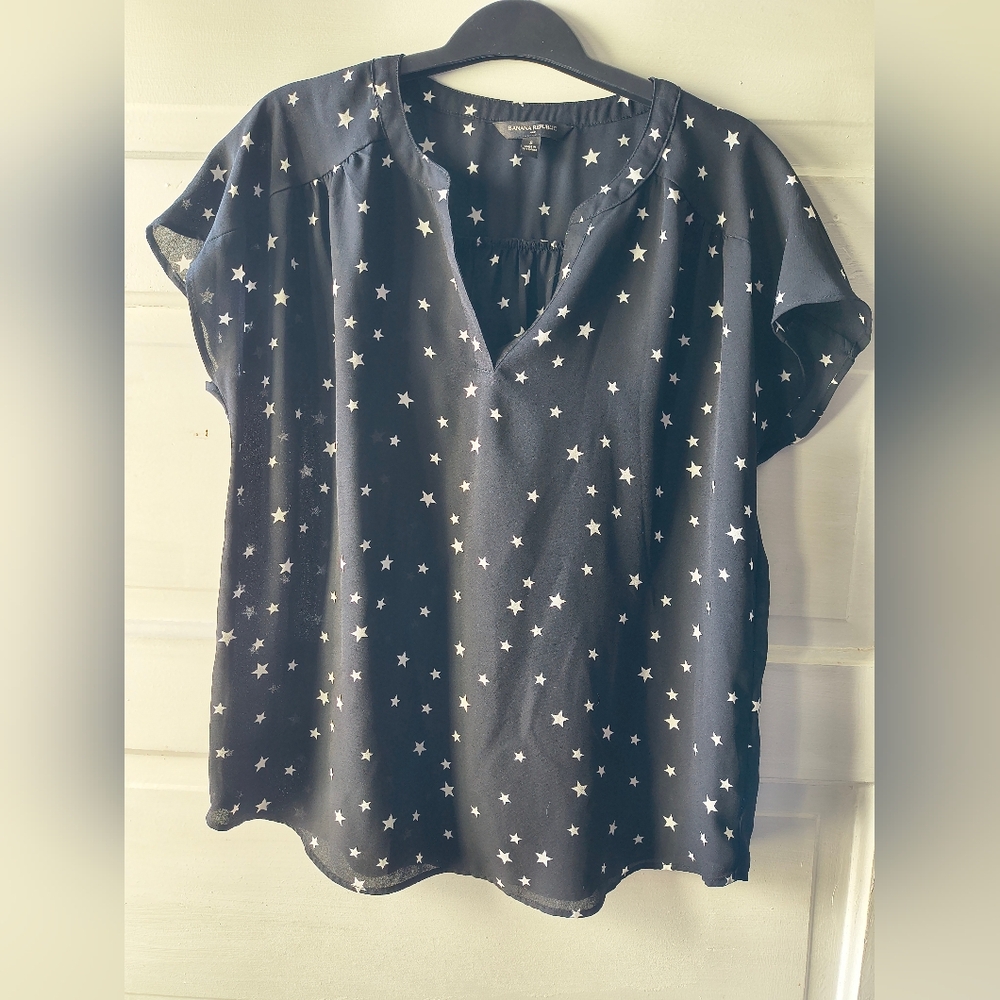 Banana Republic Star Print Blouse
